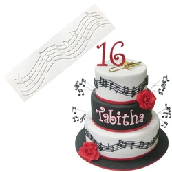 Musical Note Lace Fondant Cake Decorating Tools,100% Food-Grade  Silicone Baking Molds