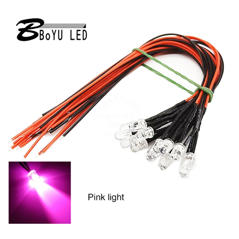 10 قطعة 3 فولت/6 فولت/9 فولت/12 فولت/24 فولت في خط LED خرزة مصباح الطاقة مصباح إشارة LED LED مع سلك خرزة مصباح سيارات لعبة مؤشر مصباح للزينة