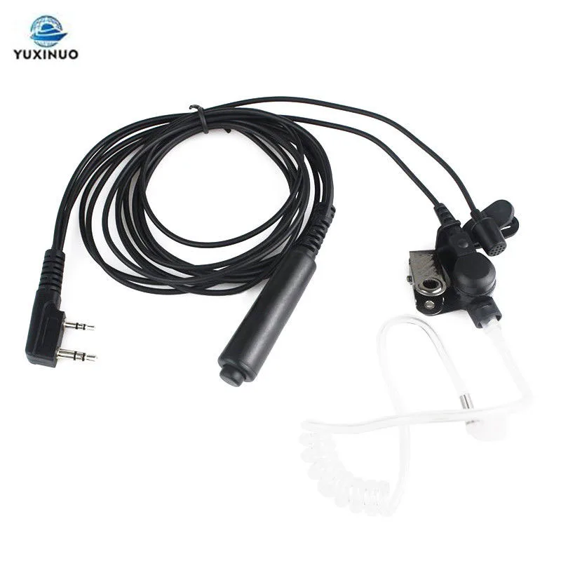 

3 Wire Pro Covert Acoustic Air Tube PTT Mic Microphone Earpiece Headset For Kenwood Baofeng UV-5R UV-82 GT-3 TYT MD-380 Radio