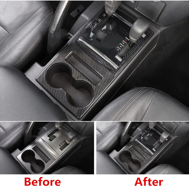 Fit for Mitsubishi PAJERO LEFT SIDE Carbon fiber Car Interior color Gear Cover Panel