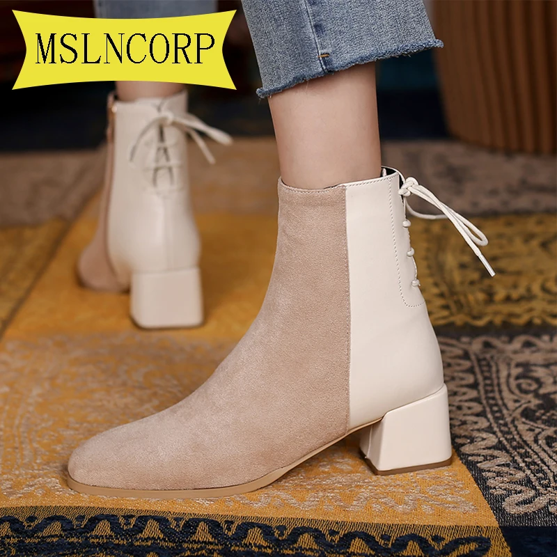 

Женские ботинки размера плюс 34-48, стильные Бархатные эластичные ботинки из флока, повседневные модные ботинки с плюшевой подкладкой в европейском и американском стиле, универсальные