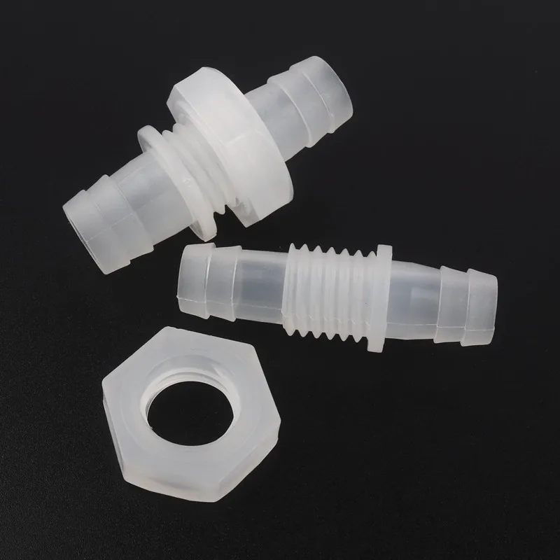 5pcs M12~M16 Thread 8~12mm Pagoda Joints  PP Straight Connectors Hex Nut Aquarium Fish Tank Air Pump Fittings Water Hose Parts