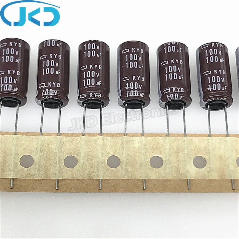 10pcs/Lot 100UF 100V Japan NCC KYB Series 10*20mm Low ESR Long Life 100V100UF Aluminum Electrolytic Capacitor NIPPON CHEMI-CON