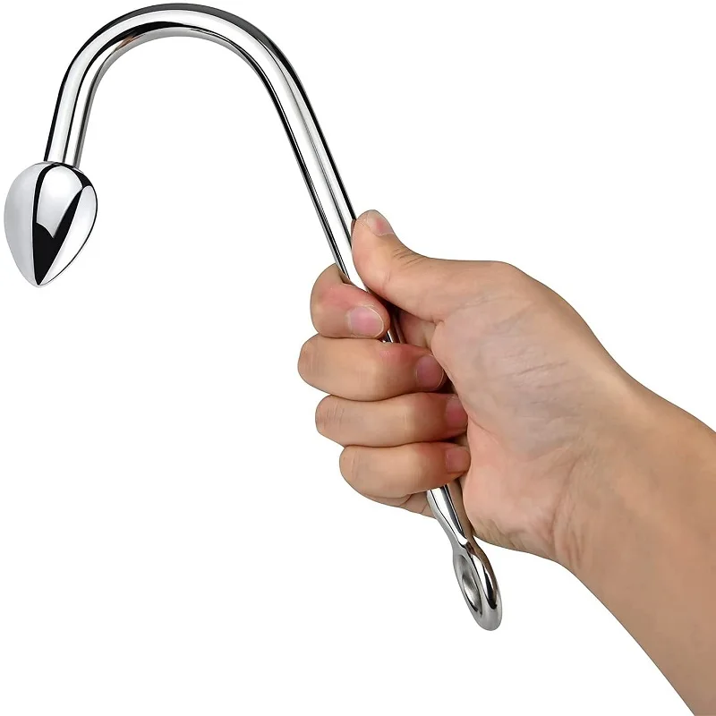 Small medium large 3 balls set metal anal hook beads head butt plug dilator prostate massager insert bdsm sex toy for male