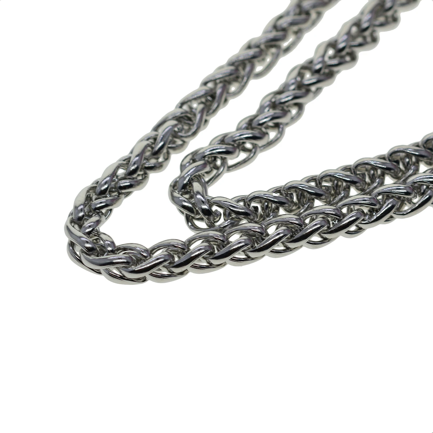 1 meter 6mm solid 304 stainless steel made wheat snake chain and rings for jean wallet motorcycles keychain gift DIY