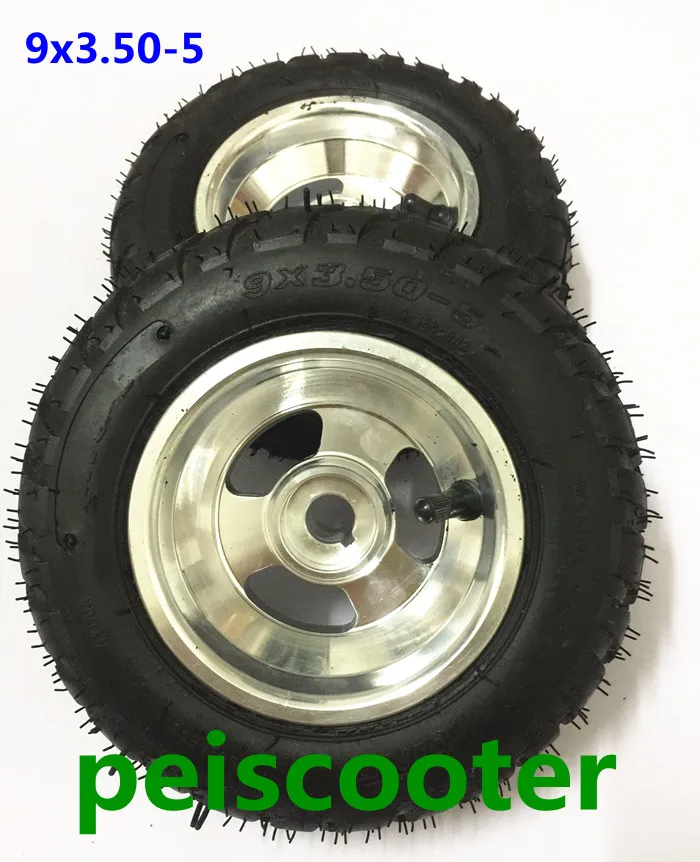 

9 inch 9x3.50-5 wide tyre hub wheel for wheelchair DIY motor and scooter motor phub-9wt