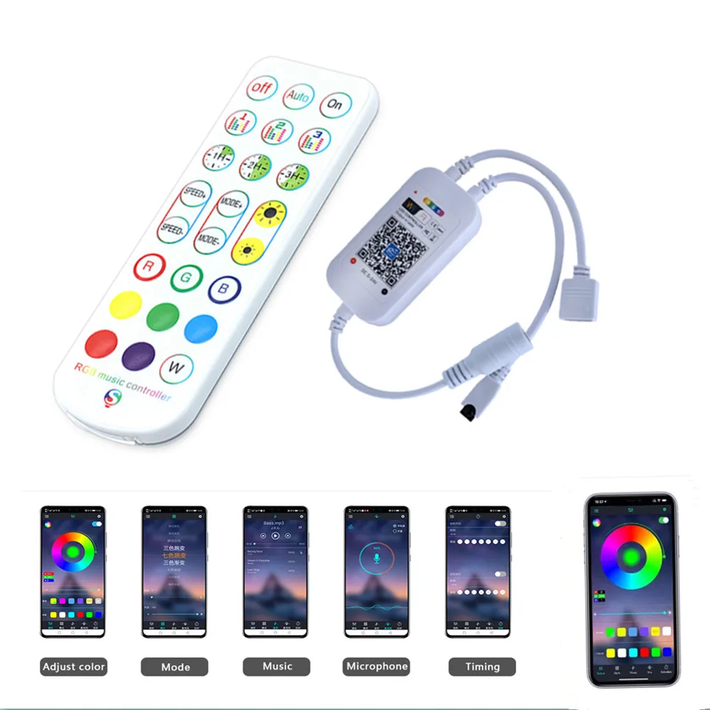 Wifi RGB / RGBW LED Controller Smartphone Steuerung Musik und Timer Modus Magic Home Bluetooth Led RGB Controller