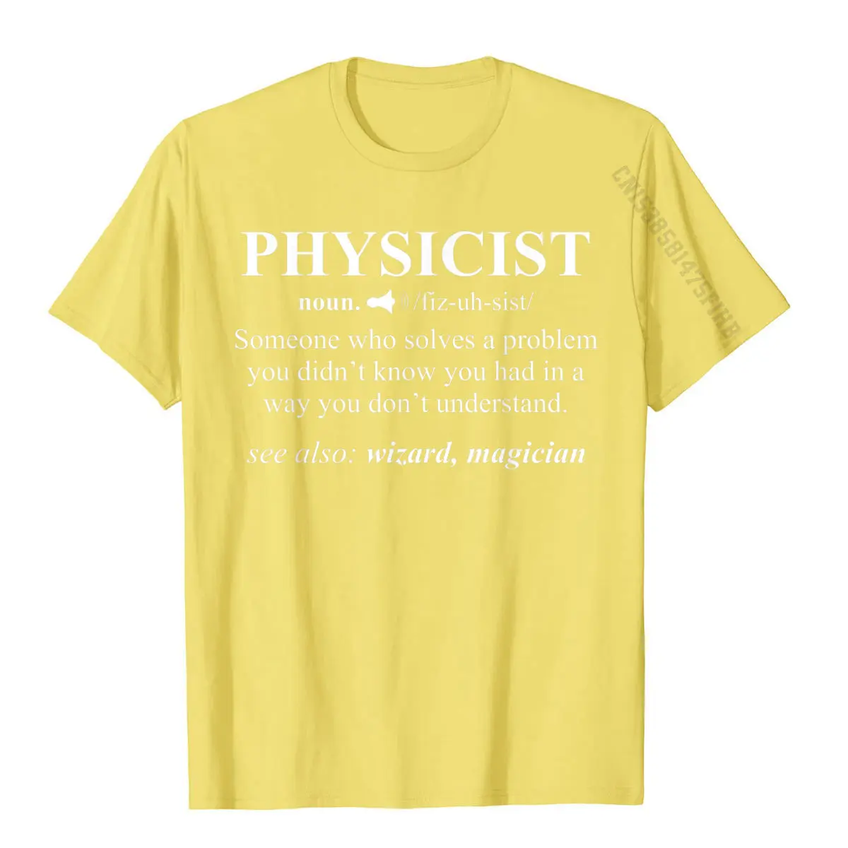 Physicist Definition Wizard Scientist Physics T-Shirt Funny Cotton T Shirts For Men Design Tops & Tees Plain Cool