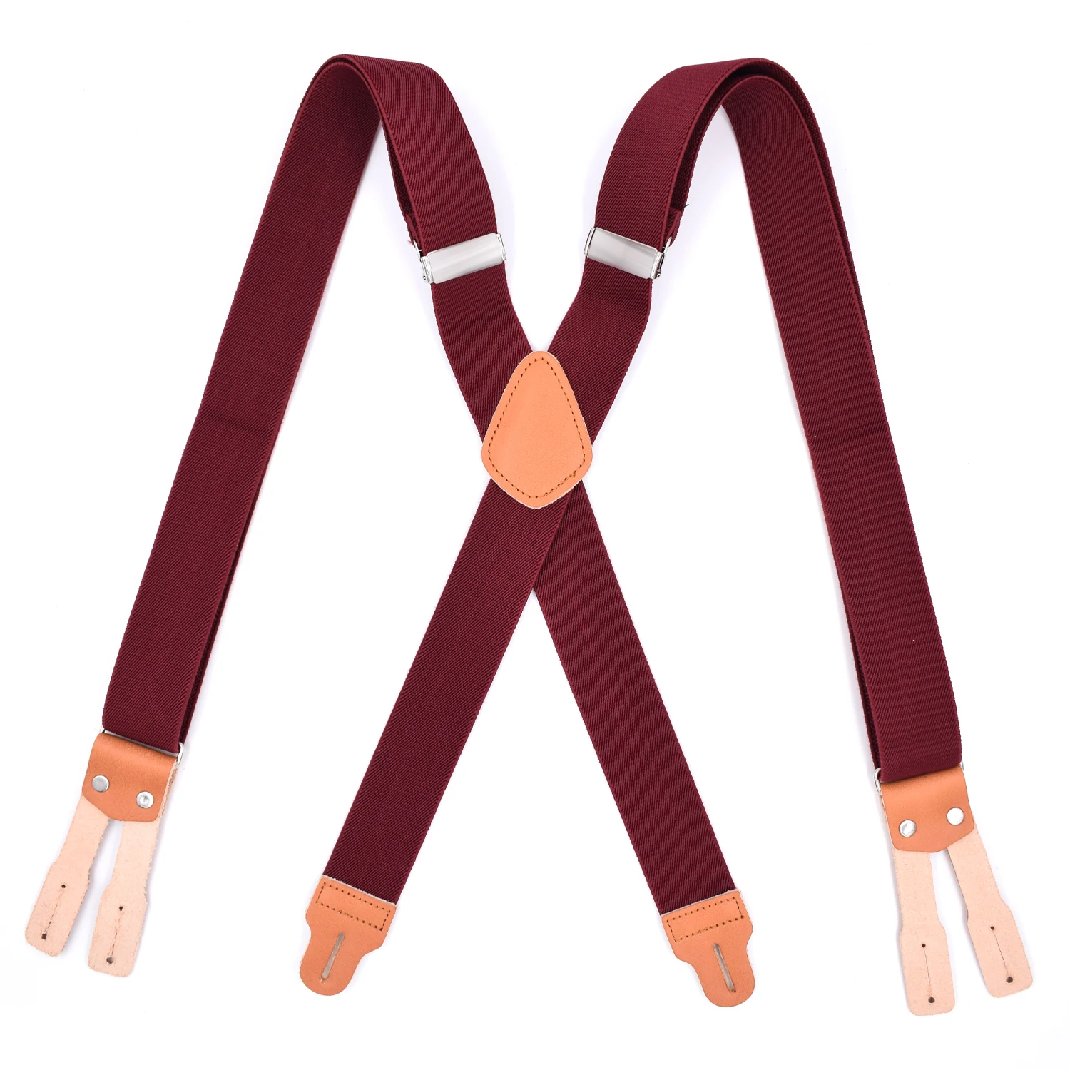 New Style Genuine Leather Button On Suspenders For Boys And Girls In Daily Garments Accessories