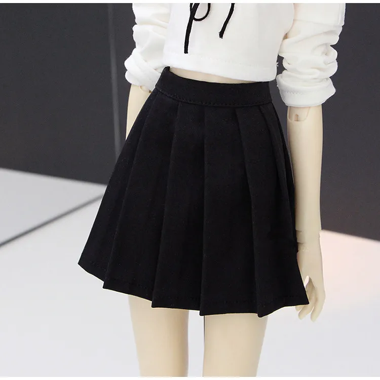 BJD doll clothes  is suitable for 1/3  1/4 1/6 size simple and versatile black pleated skirt skirt doll accessories