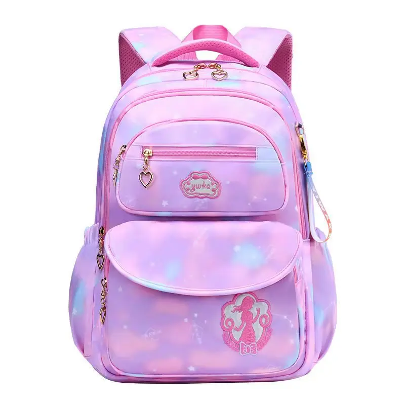 2021 Nieuwe Causale Schooltassen Voor Meisjes Primaire Student Schouder Orthopedische Rugzak Grote Capaciteit Water Proof Licht Mochila