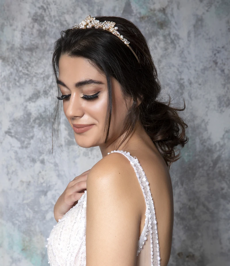 Gioielli per capelli con corona da sposa fatti a mano di lusso copricapo da sposa diademi di cristallo corone per feste da sposa accessori per capelli da sposa