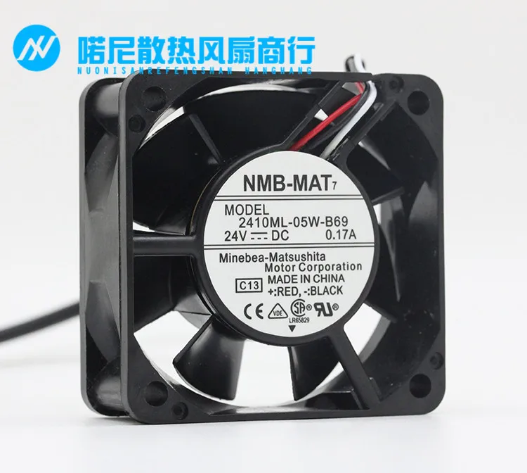 

For Original Japan NMB 2410ML-05W-B69 6025 24V 0.17A Inverter Cooling Ball Fan