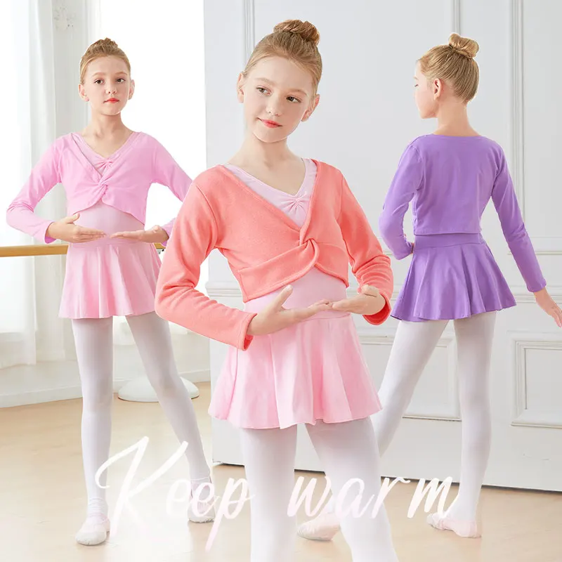 Ballet Top Ballet Sweater Ballet Jersey Girls Dance Top Knitwear Warm Ballet Gymnastics Jacket Dance Top Coat Kids Wrap Top