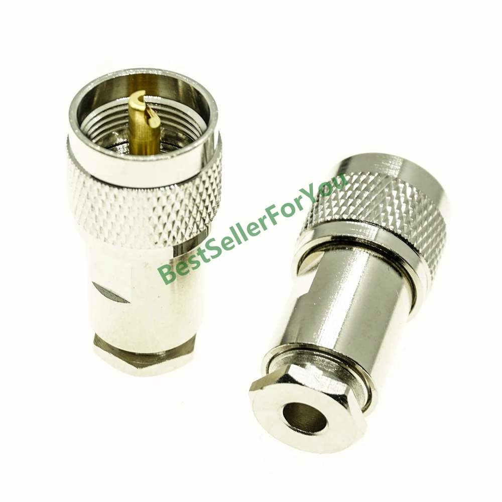 UHF Clamp PL259 male Plug for LMR195 RG58 RG400 RG142 coaxial cable RF coax connector