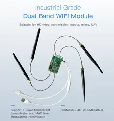 VONETS repetidor de enrutador de puente inalámbrico, módulo WiFi de doble banda Industrial de alta potencia de 2,4G + 5G, adaptador RJ45 para dispositivos de red DIY