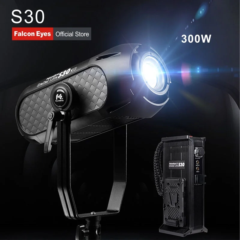 

Falcon Eyes COB LED Studio Video Photography Fill Light 300W 5600K App Ctrl 9 Scene Effects For Movie Fotografia Lighting S30