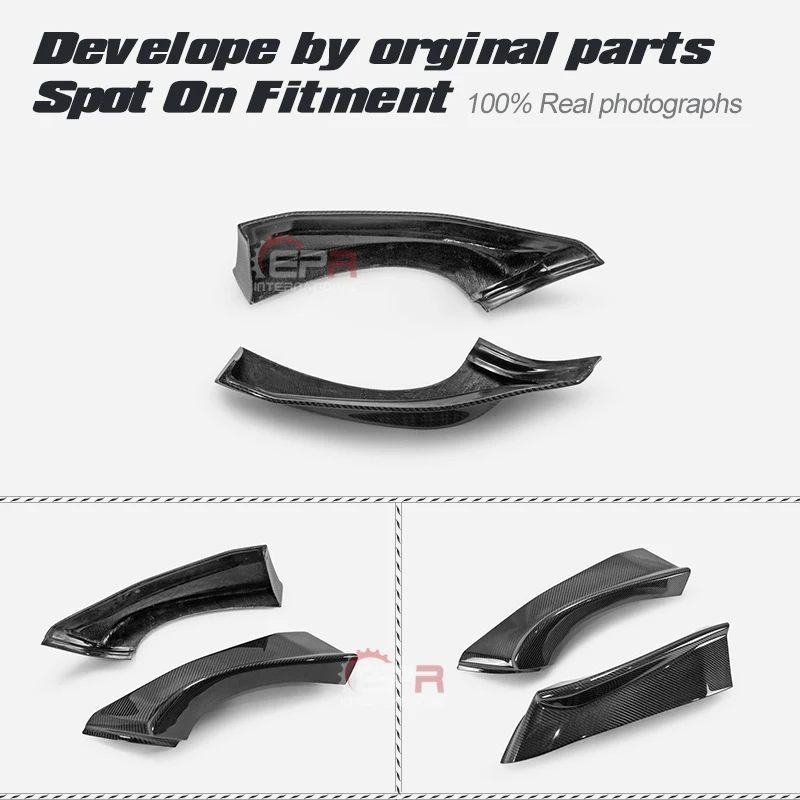 For Toyota FT86 Pre-facelift VRS1-Style 2Pcs Carbon Rear Bumper Spats Addon Tirm Bodykits