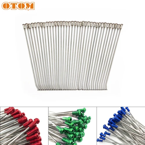 Imagen 2 del producto OTOM-Kit de radios para motocicleta, tapas traseras de aleación de aluminio y acero inoxidable, 21 "", delanteras, 18 "", 19"", Multicolor, para HONDA CRF250RX