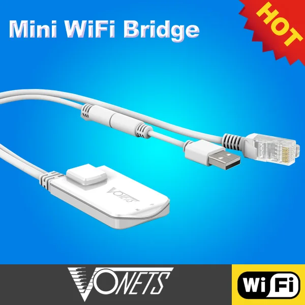 VONETS Wifi Repeater Tragbaren Wifi Brücke Signal Booster Extender Ethernet zu Wifi für Monitor Netzwerk Drucker VAP11N-300