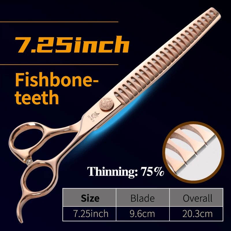 Fenice JP440C Stahl 6,5/6,75/7/7,25/7,5 Zoll Haustier Hunde Pflege Schere Set Gerade Gebogene Effilierschere Schere Für Hunde