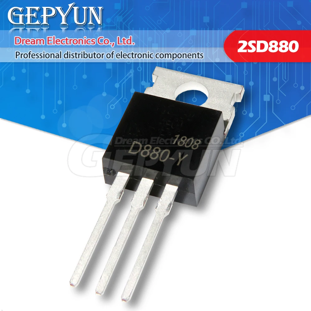 10pcs KSD880 TO-220 D880 KSD880-Y KSD880Y NPN transistor 3A 60V Transistor new original