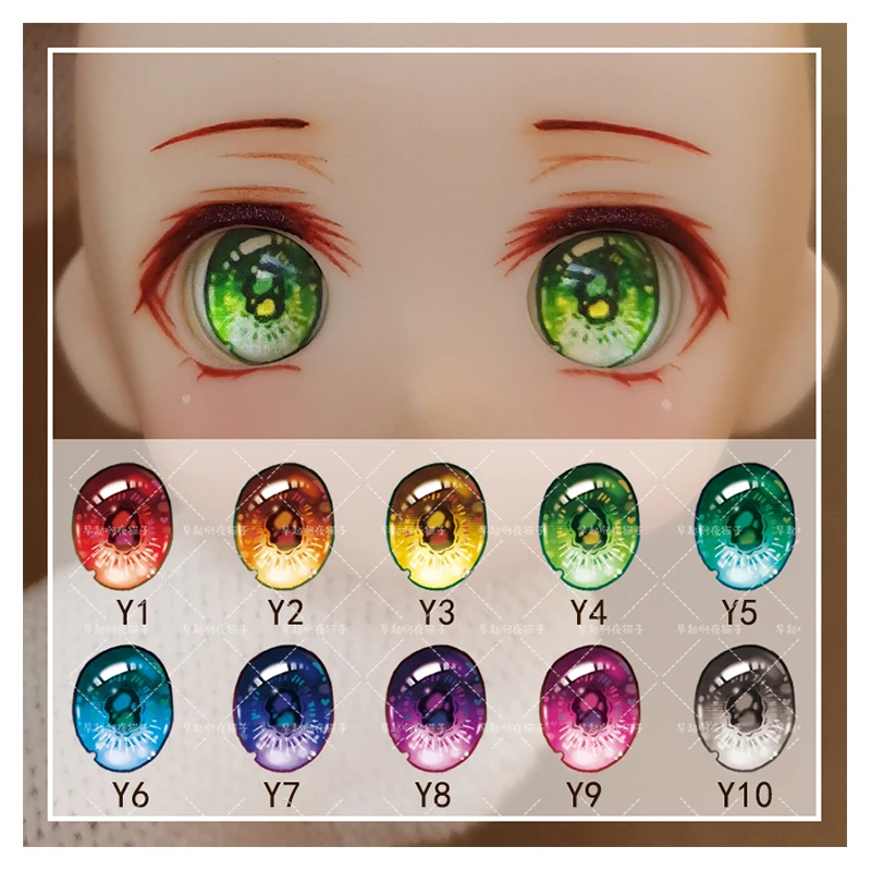 BJD eyes 10mm-18mm-24mm doll pressure eyes cartoon eyes for 1/8 1/6 1/4 1/3 BJD SD doll eyeballs doll accessories eyes for dolls