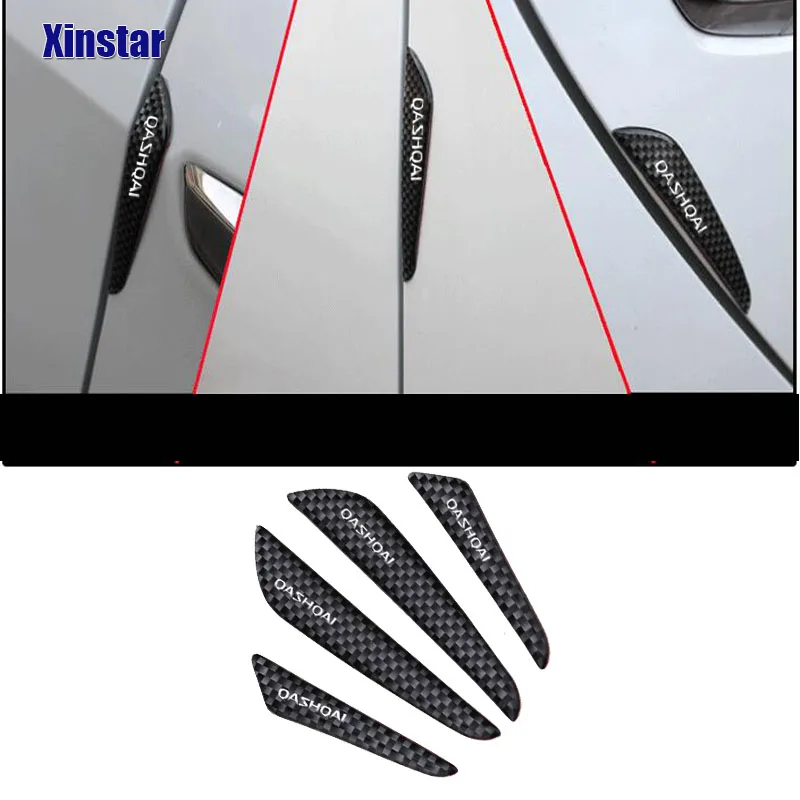 

4pcs Carbon Fiber Car Door Guard Edge Corner Protector For Nissan QASHQAI J10 J11