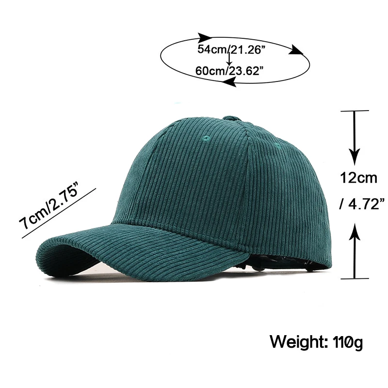 Autumn Winter Baseball Cap Women Corduroy Winter Hats For Women Snapback Hat Female Hip Hop Cap Gorras Bone Casquette Gorro