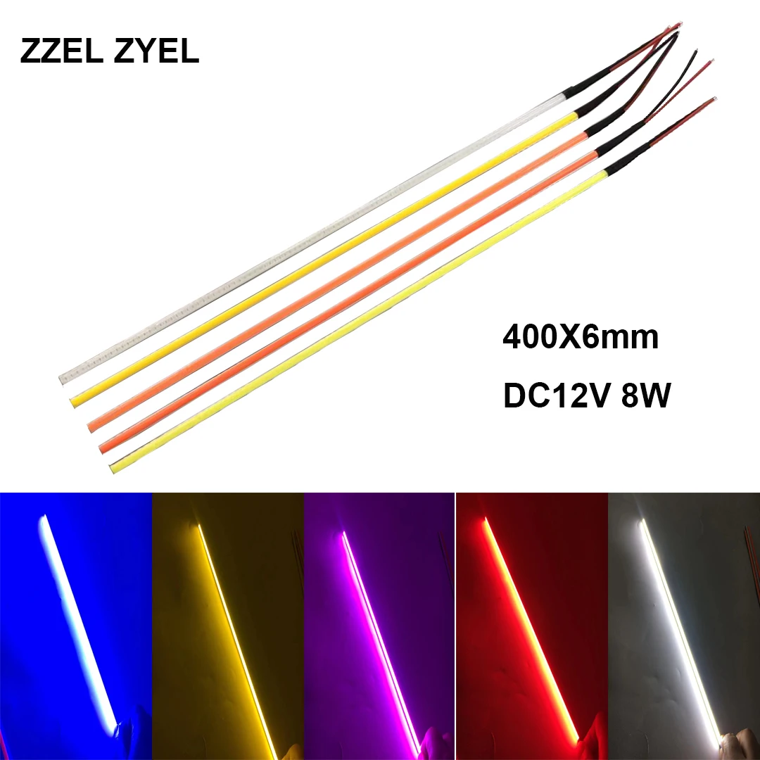 DIY Car Light 400mm Led Car Strip LED Chip COB Bar Light DC12V  5PCS/LOT  Linear led strip