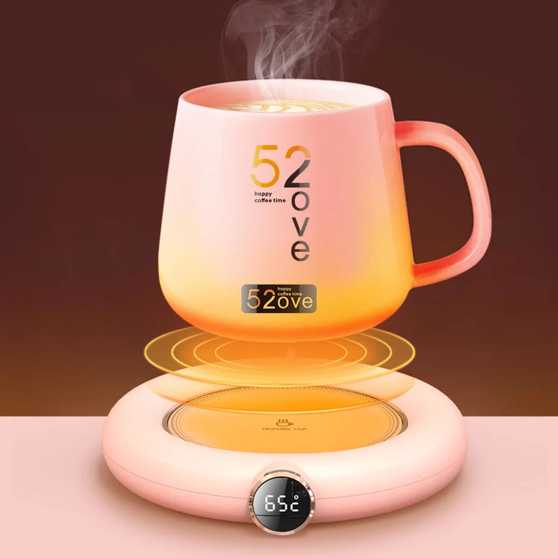 Cup Warmer Heating Pad USB DC5V Constant Temperature Coaster 3 Gear Digital Display Adjustment Timing Heater for Coffee Milk Tea