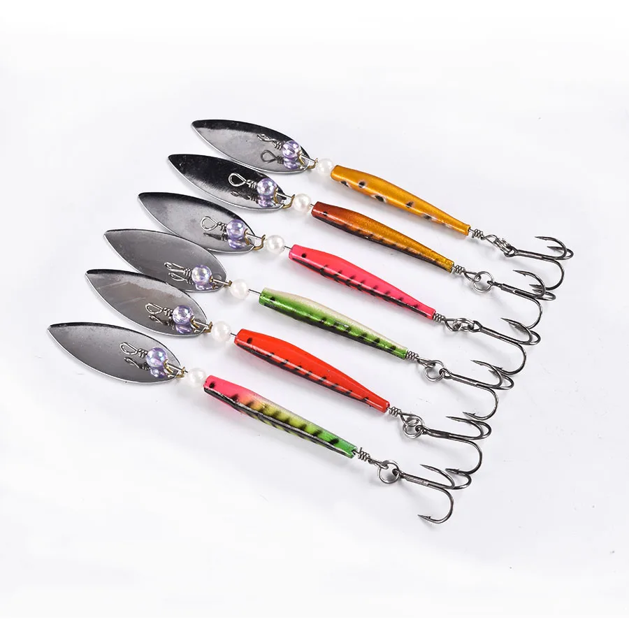 Señuelo Wobbler giratorio Metal con anzuelos triples - imagen 5