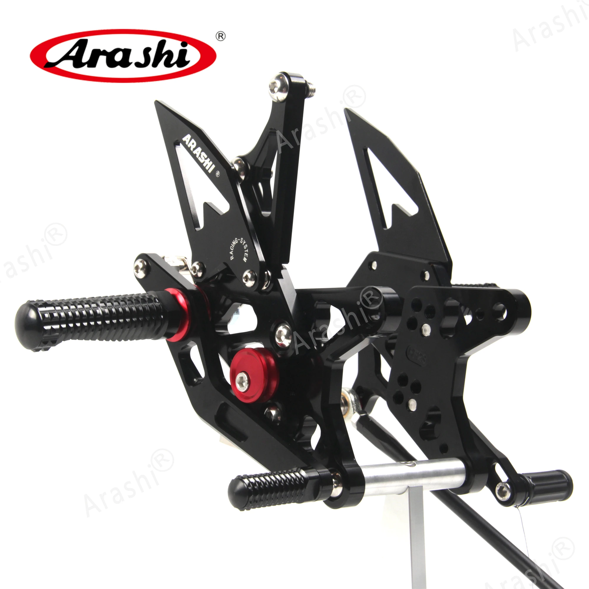 Arashi NINJA ZX6R 09-14 QS Footpegs Rearset Adjustable Footrest Foot Pegs For KAWASAKI ZX-6R ZX636 2009 2010 2011 2012 2013 2014