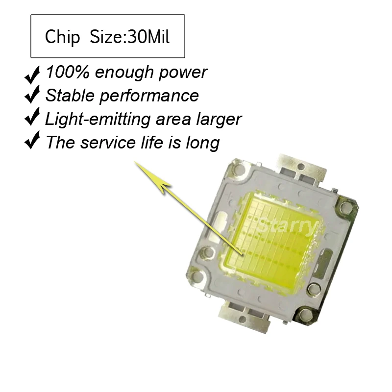 10W 20W 30W 50W 100W COB LED Chip Lamp Bulb Chips for Spotlight Floodlight Garden Square DC 12V 36V Integrated LED Light Beads