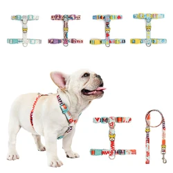 Dog Harness And Leash Set No Pull Fashion Puppy Waliking Leash Rope French Bulldog Chihuahua Lead Leash For Small Dogs Yorkies