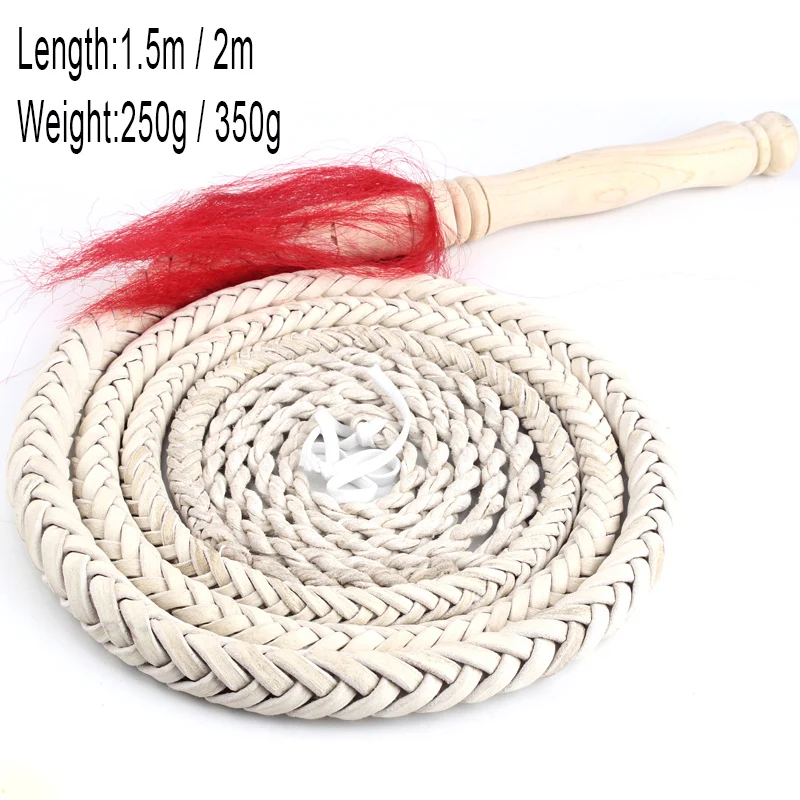 1.5 Meters/2 Meters High-quality Leather Whip Martial Arts Fitness Tools Outdoor Toys Adult Leather Whip For Physical Exercise