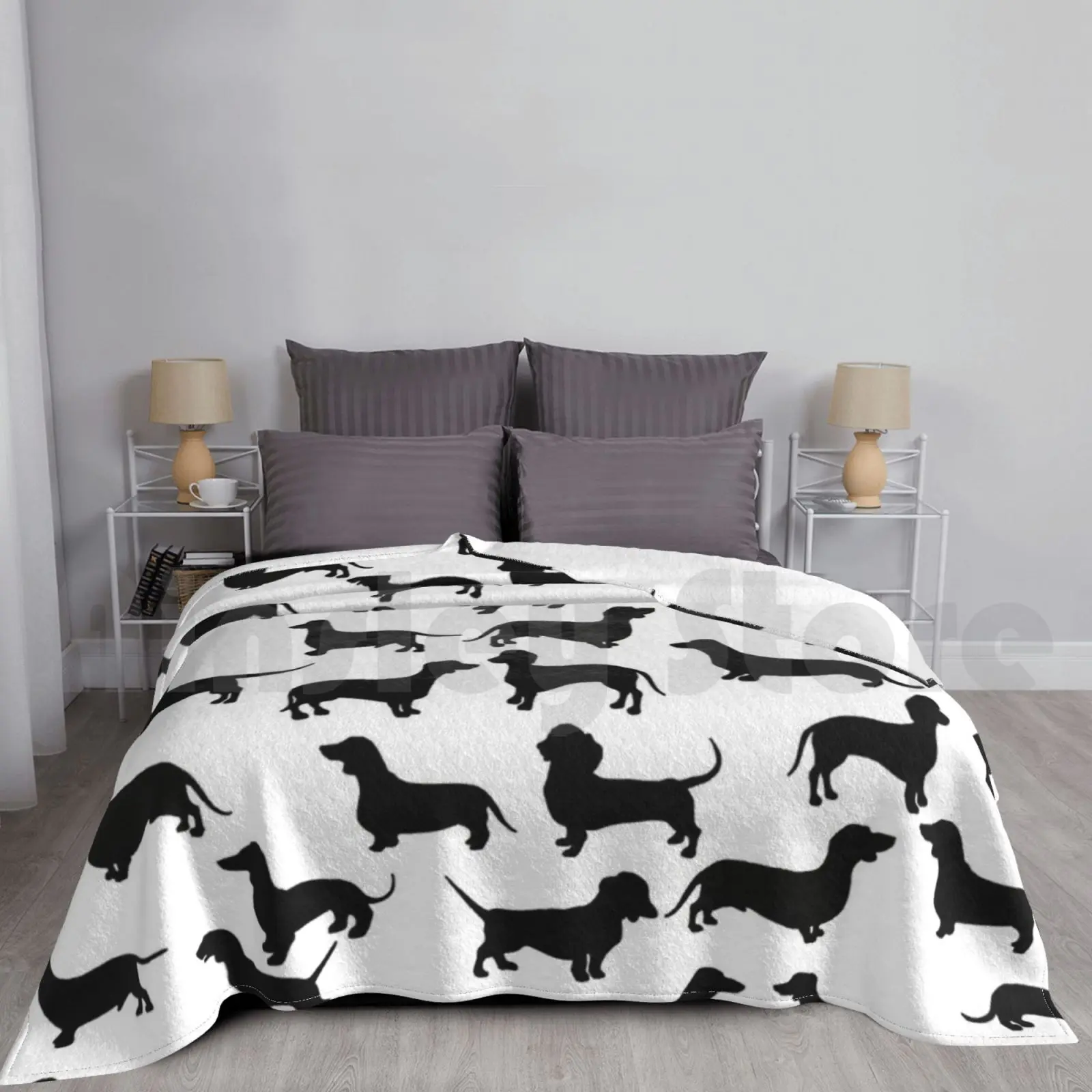 ¡Los salchicha mucho! Manta súper suave, cálida, ligera, fina, perro salchicha, cachorro, Wiener, mascota caliente, Animal, perro, negro