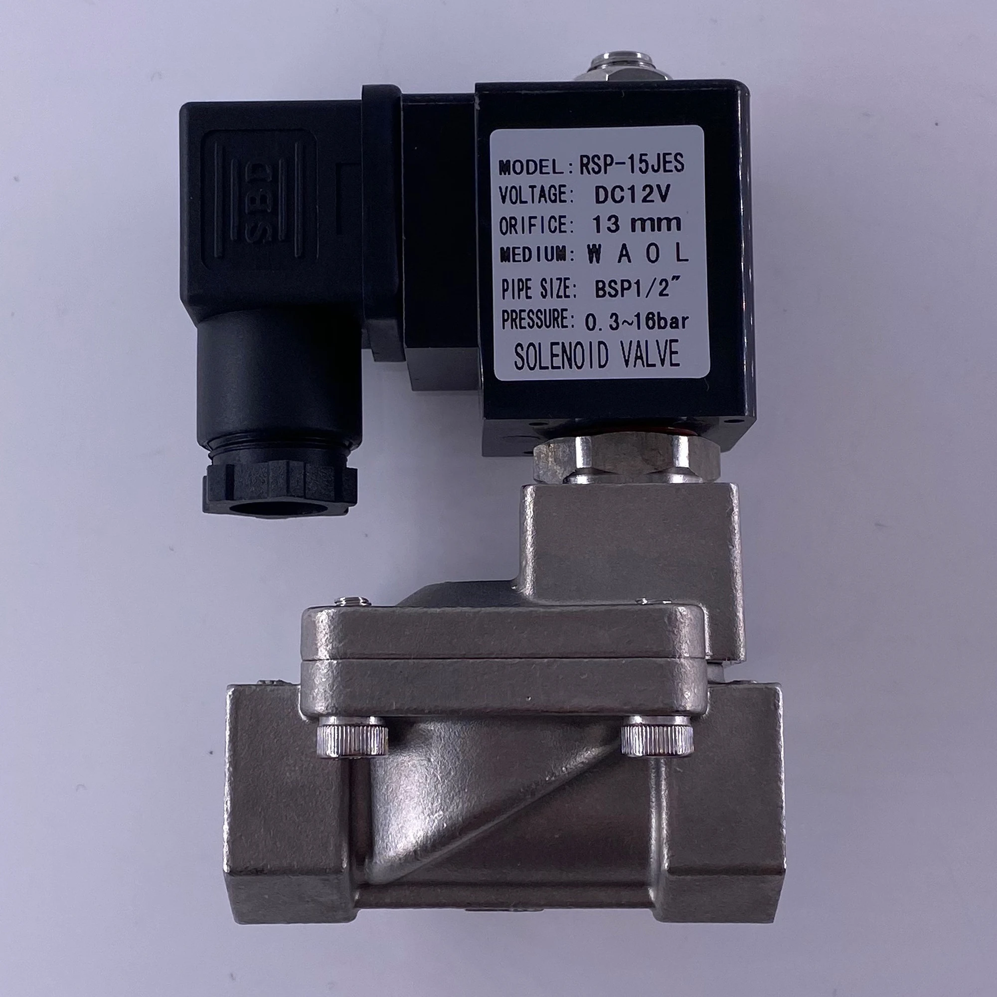 

16bar, low temperature energy saving coil, pilot type SS316 or brass normally closed solenoid valve, 3/8"~2" water valves.