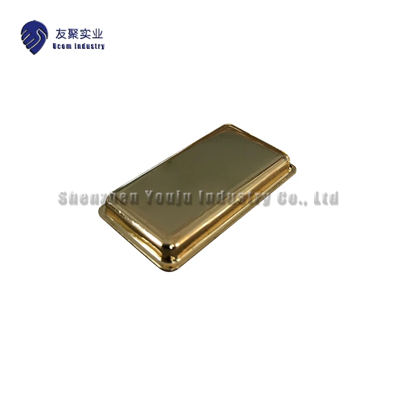 ISO factory stamping metal EMI shielding, gold shield cover in tray