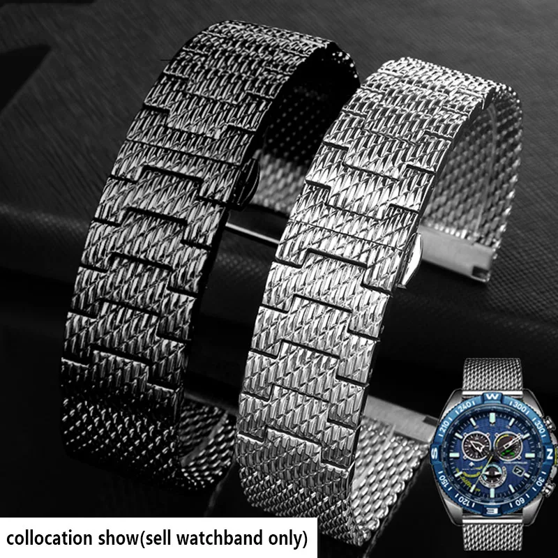 

Solid Stainless Steel Watchband for Citizen 8037 8031 Cb5848 8040 Breitling IWC Longines watch Strap 22mm silver bracelet