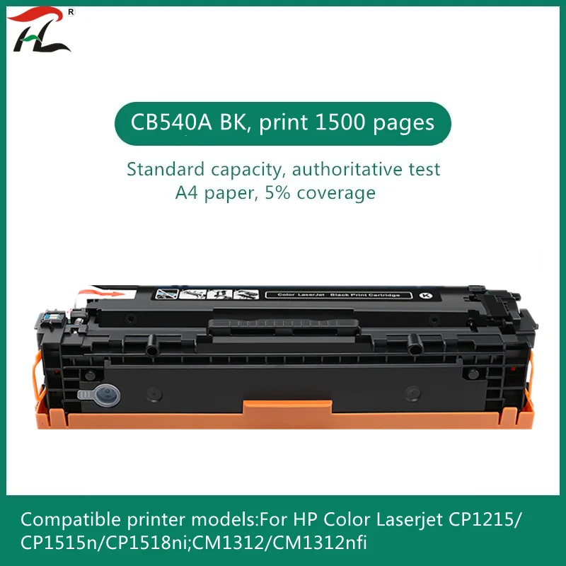 Compatible Toner Cartridge CB540A CB540 540A 540 CB541A CB542A CB543A 125A for HP Color LaserJet CP1215 CP1515n CP1518ni CM1312