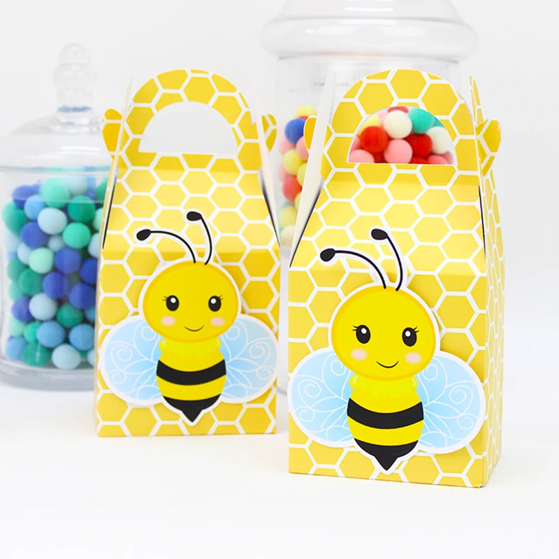 Scatole bomboniere Bumble Bee scatola di caramelle decorazione per feste Baby Shower mamma per essere bomboniere borse per feste