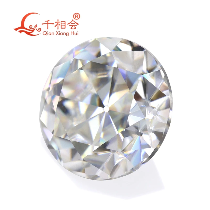 6.5-11mm White color OEC Round Old European Cut Moissanite Loose Gem stone For Jewelry making.