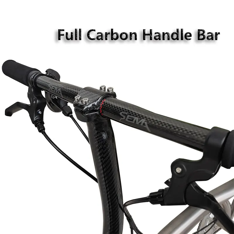 

2021 New Light Weight Bicycle Parts Full Carbon Fiber Handlebar Folding Road Bike Handle Bar Swallow For Brompton