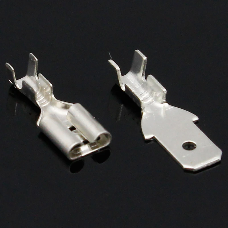 4.8mm Crimp Terminal Female Spade Connector + Male Spade Connector+ Case