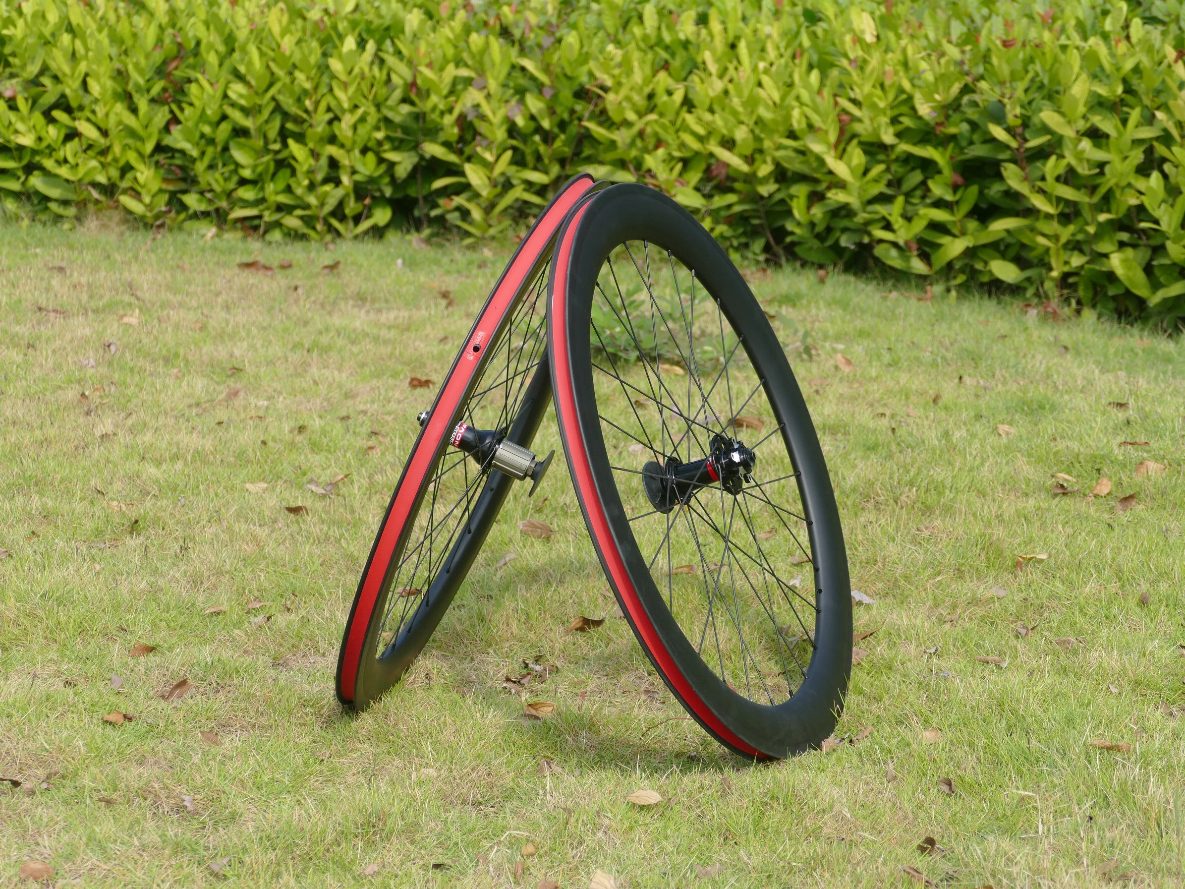 Clincher Tubeless Full Carbon Road Bike Wheelset Disc Brake Cyclocross Gravel Bicycle Wheel Rim 38mm, 50mm,  60mm Thru Axle / QR