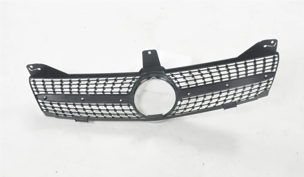 For Mercedes Benz CLS Class W219 2005-2008 CLS350 CLS500 CLS550 CLS600 Silver/Black Upper Bumper Hood Mesh Front Grille Grill