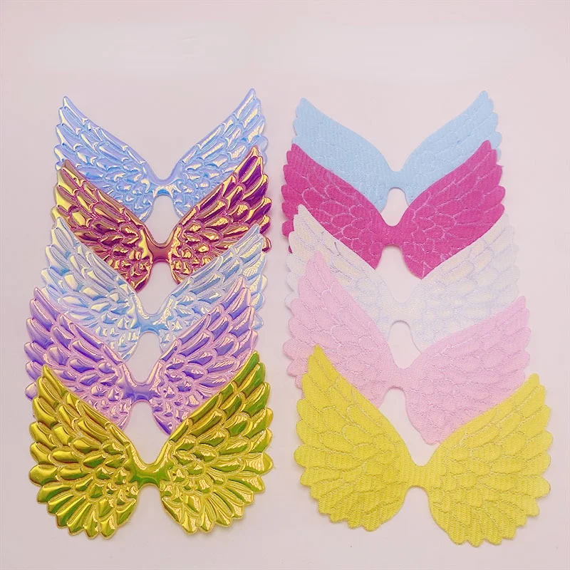 20 pcs Mirror decoration angel wings handmade jewelry children's hair accessories materials socks accessories wings