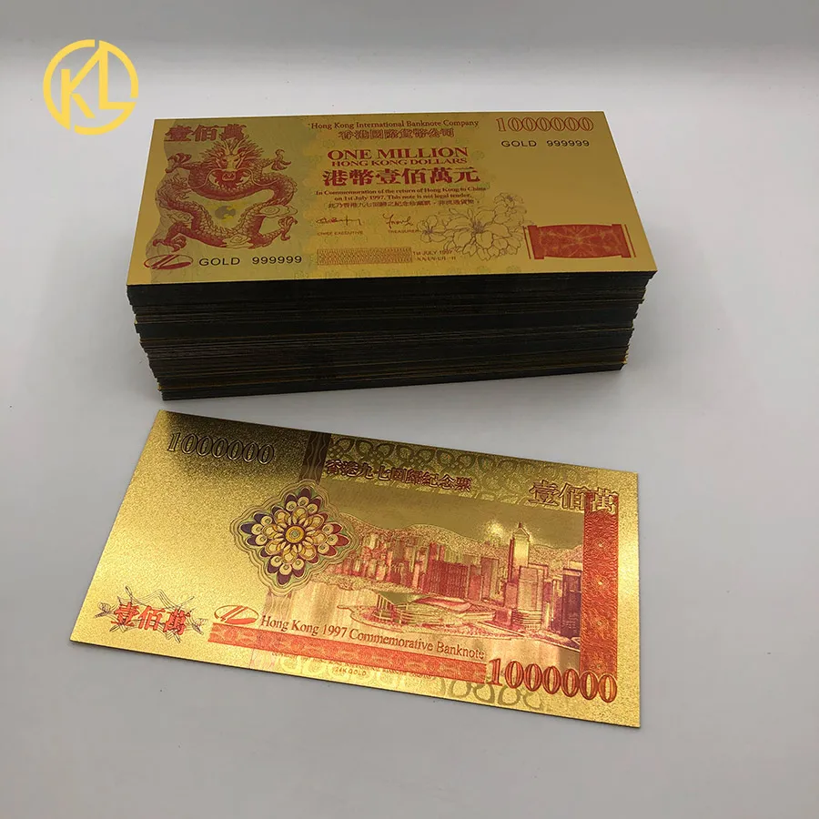 Chinese One million Hong Kong Dragon Money Not Currency Banknotes Anti-Fake for Collectibles