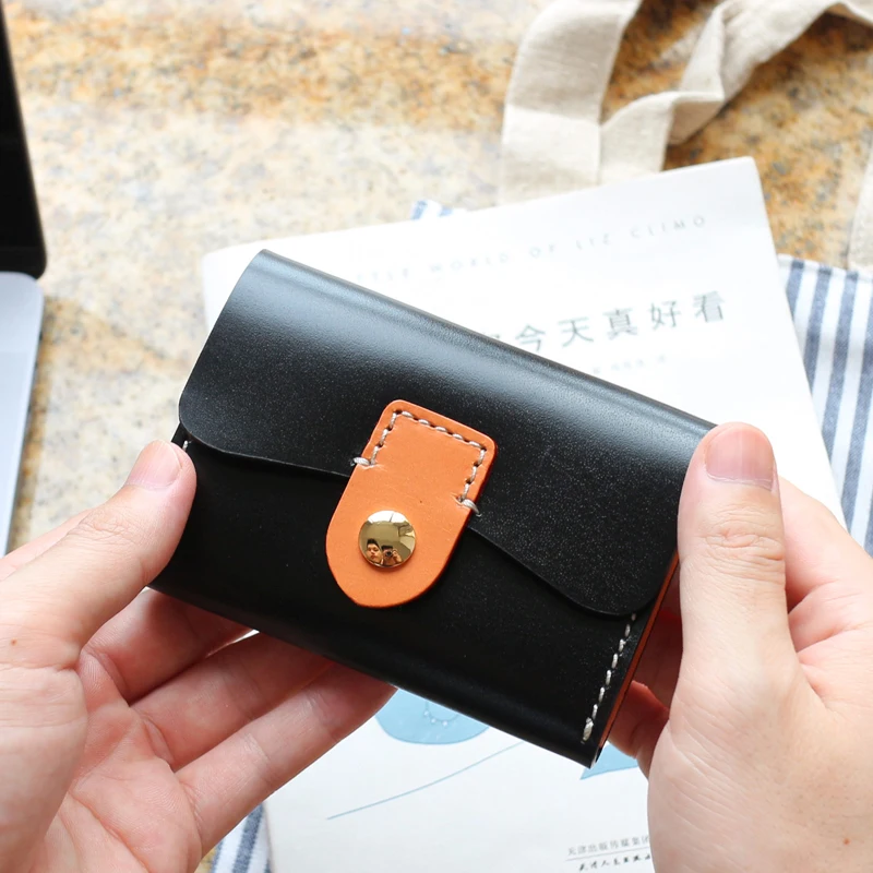 

Luxury Storage Coin Purses Cowhide Leather Top Quality Hasp Small Wallets Money Pouch Organizer Credit Card Bag